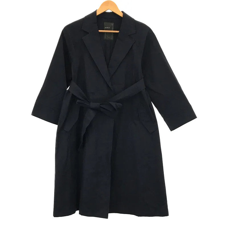 NOBLE / ノーブル | フロントスナップ ベルト付き トレンチコート | 38
