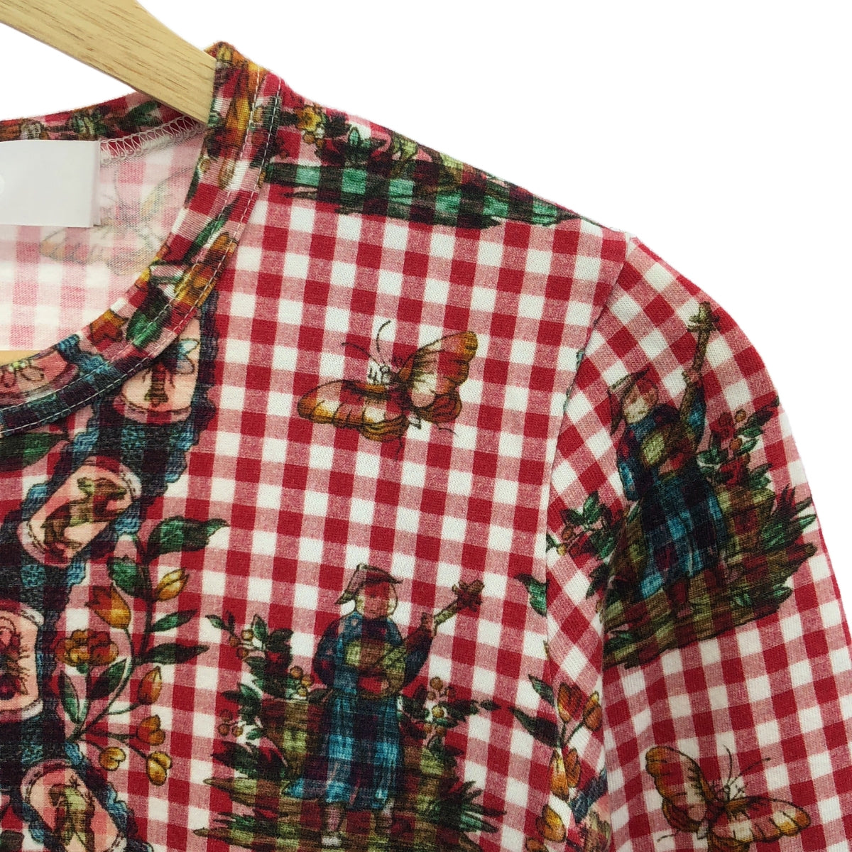 tao COMME des GARCONS | 2022AW | Gingham check print cut and sew | M | Women's