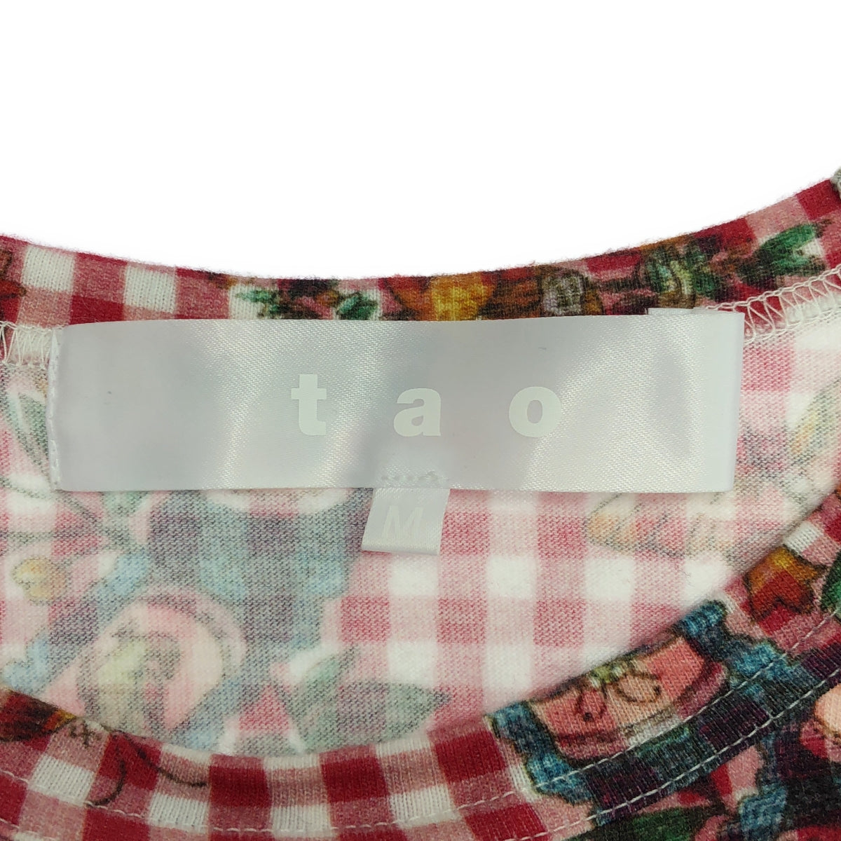 tao COMME des GARCONS | 2022AW | Gingham check print cut and sew | M | Women's