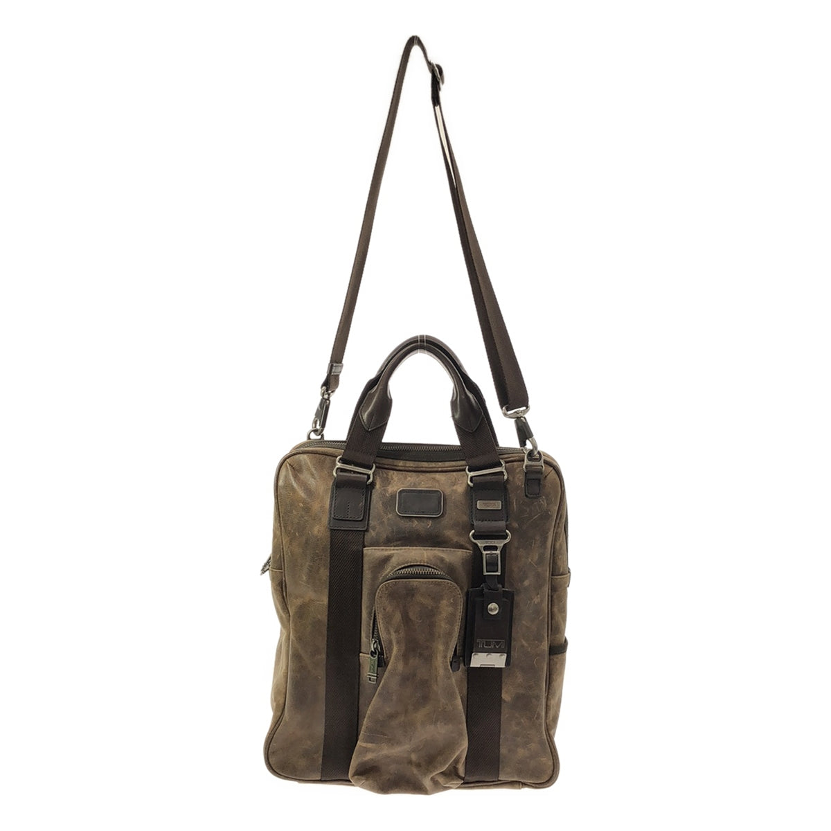 TUMI | 2way ALPHA BRAVO 皮革手袋 |布朗 |女性的