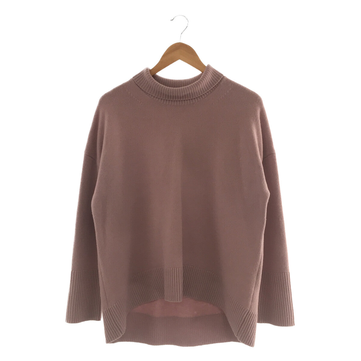 貴族 | 2021秋冬 |滑高領套頭針織衫 |均碼 |粉紅色 |女性的