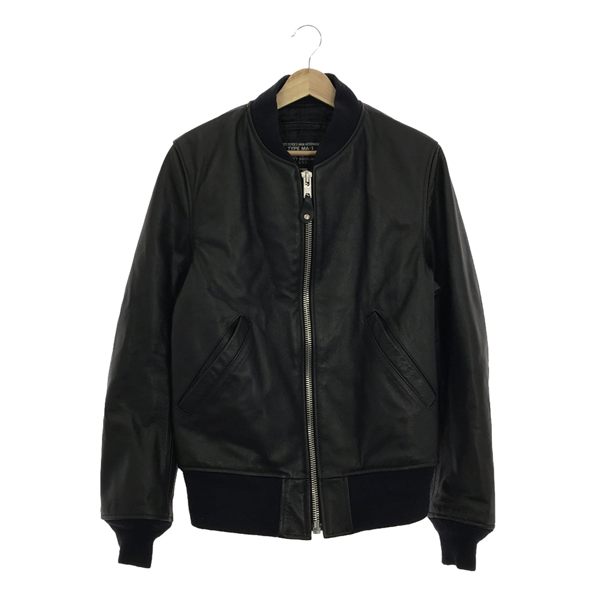 SCHOTT / ショット | × steven alan スティーブンアラン別注 BOMBER JACKET TYPE MA-1 レザー  ボンバージャケット | L | メンズ