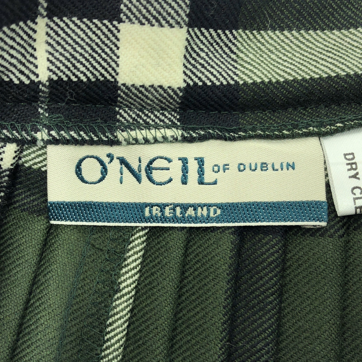 【美品】 O'NEIL OF DUBLIN / オニールオブダブリン | チェック プリーツ ラップ キルトスカート | US6 | カーキ | レディース