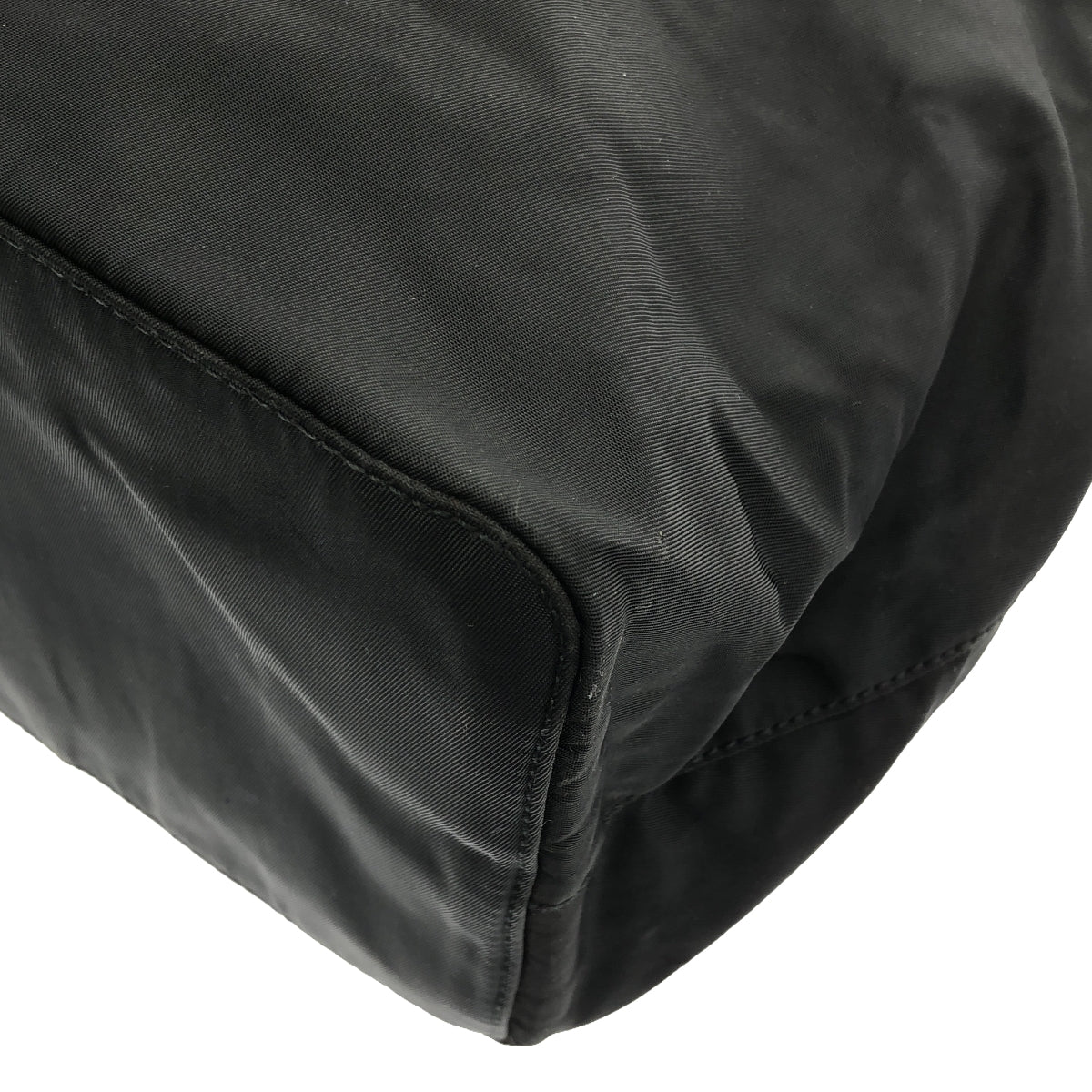 PRADA | Plaque Logo Nylon Hand Tote Bag | Black | Women's