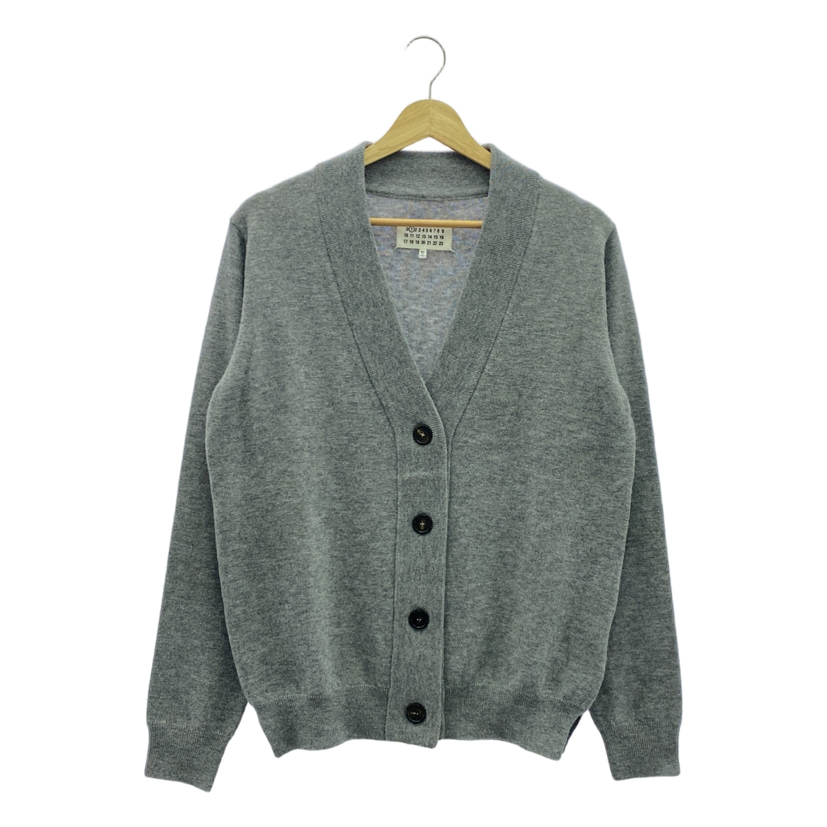 Maison Margiela | 2021AW | Wool elbow patch V-neck cardigan | XL | Women's