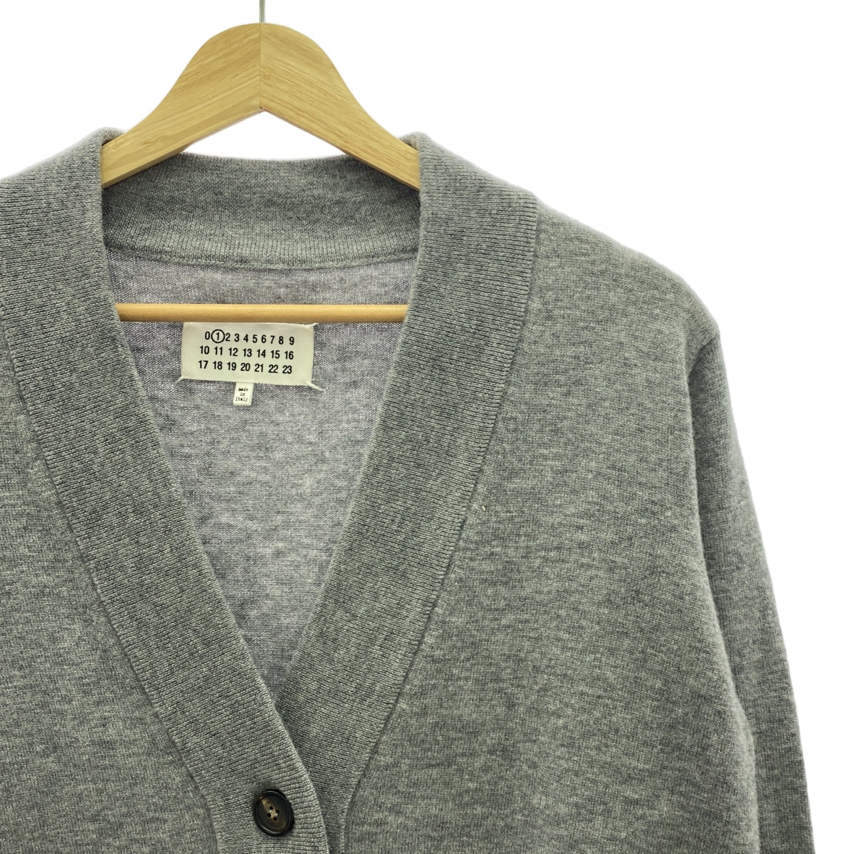 Maison Margiela | 2021AW | Wool elbow patch V-neck cardigan | XL | Women's