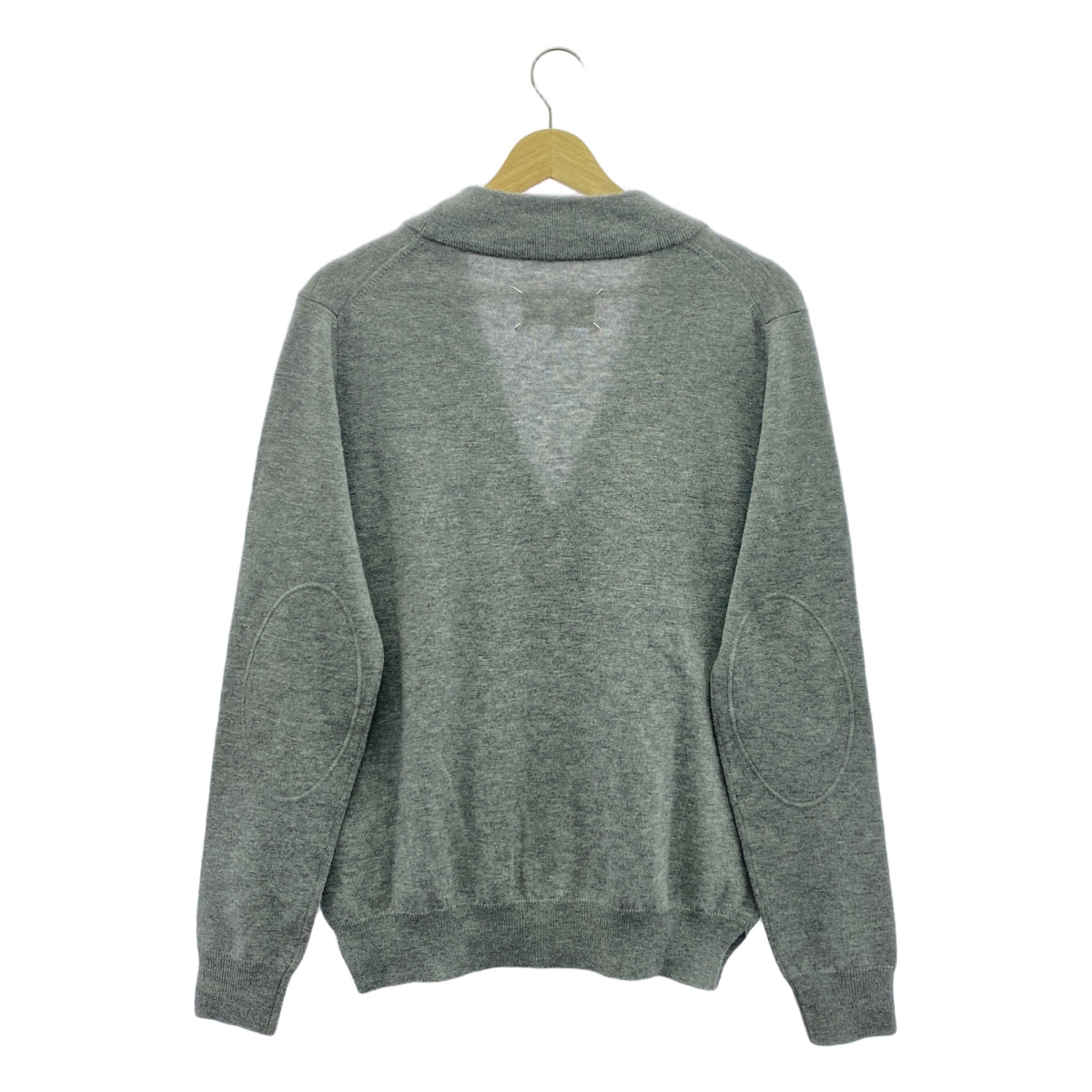 Maison Margiela | 2021AW | Wool elbow patch V-neck cardigan | XL | Women's