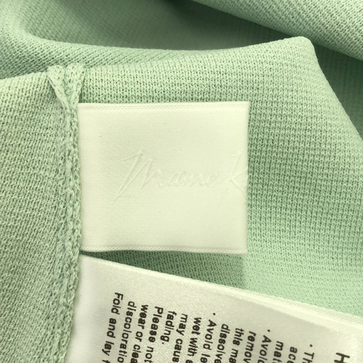 Mame Kurogouchi | 2022SS | Hole Knitted Top | 1 | Mint Green | Women's