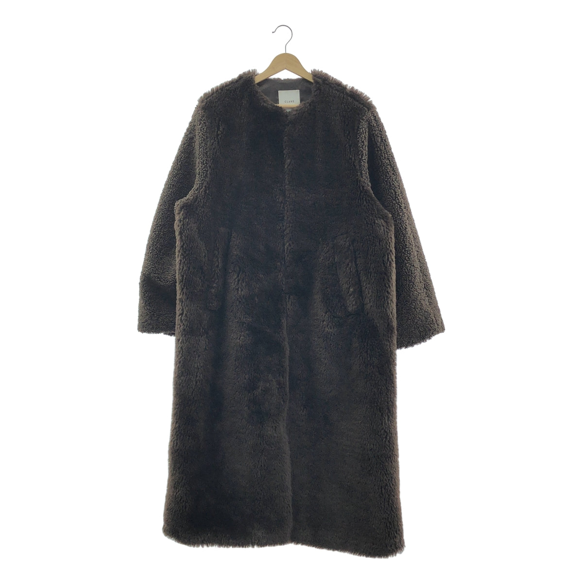 CLANE / 크라네 | MIX FUR COCOON COAT 믹스퍼 코쿤 코트 | 1 |