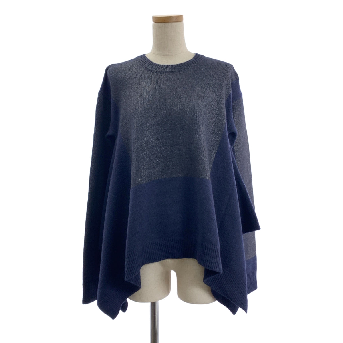 STELLA McCARTNEY / 스텔라 맥카트니 | 호일 가공 캐시미어 울 크루 넥 니트 | 38 |