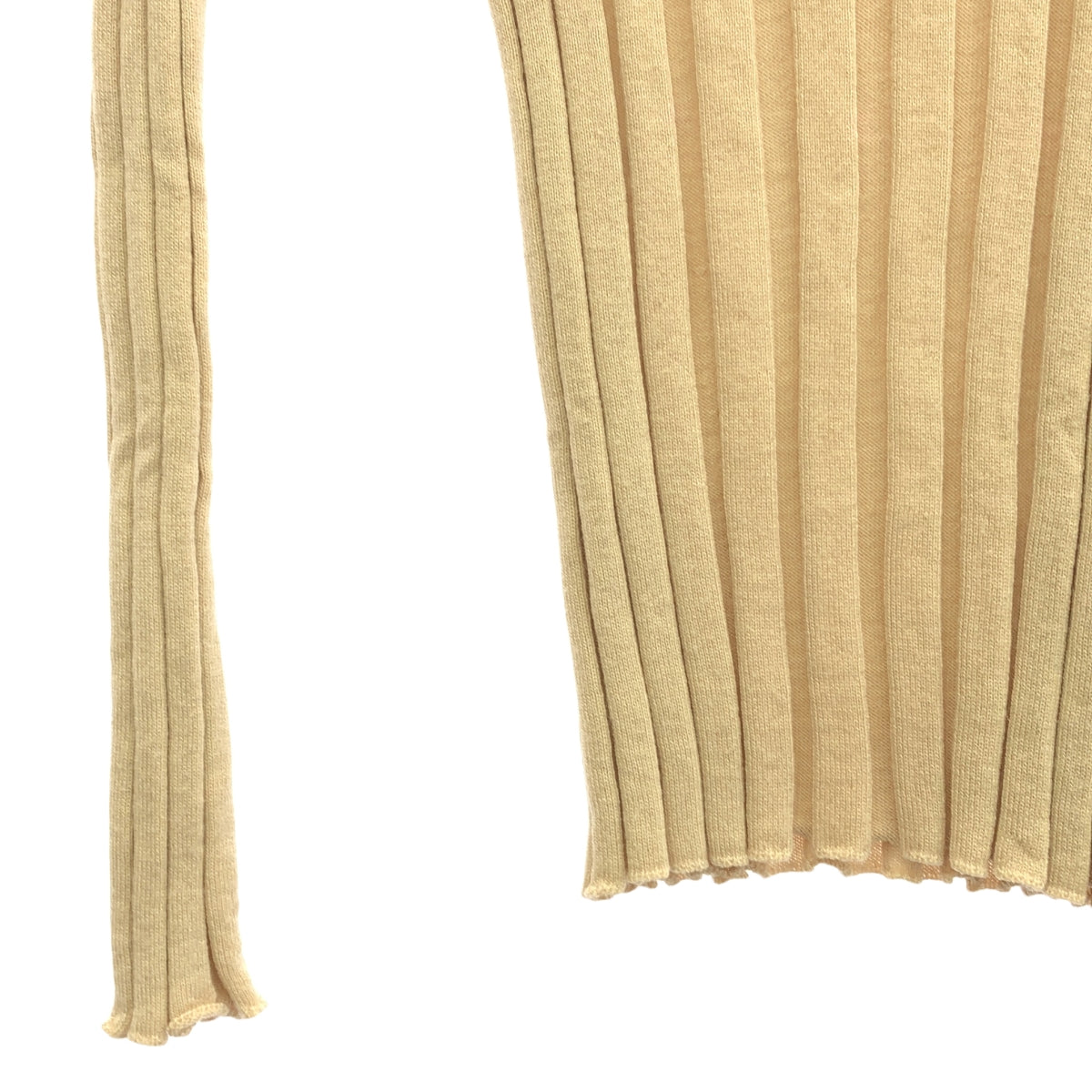 BASErange | Wool wide rib turtleneck knit | S | Women's