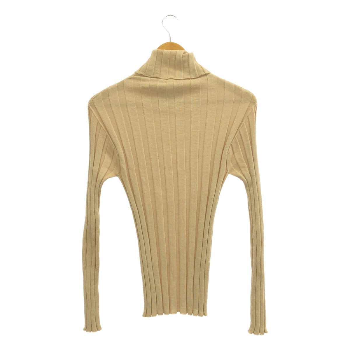 BASErange | Wool wide rib turtleneck knit | S | Women's