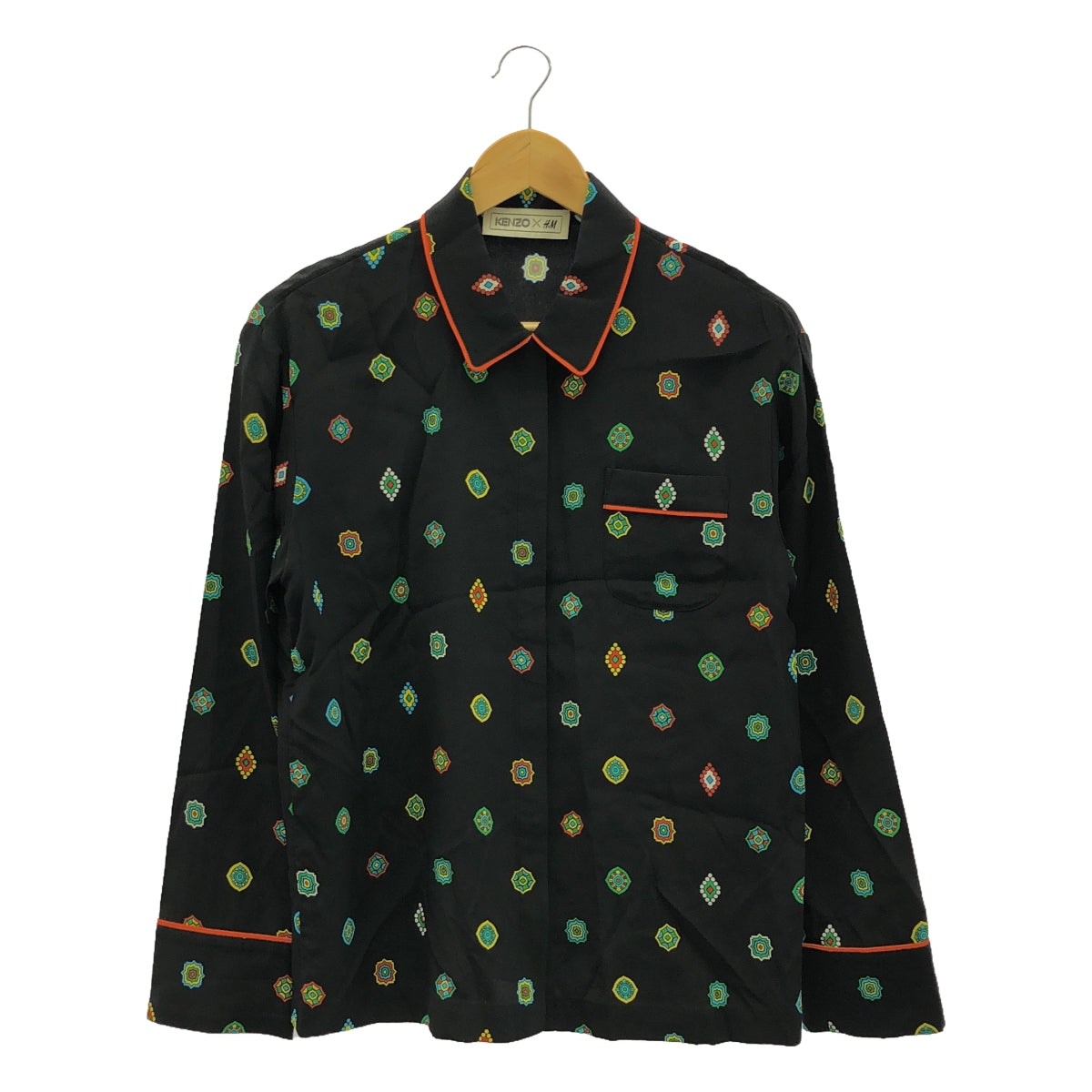 KENZO / Kenzo | ×H&M all-over print pajama shirt | 36 | Black | Women's