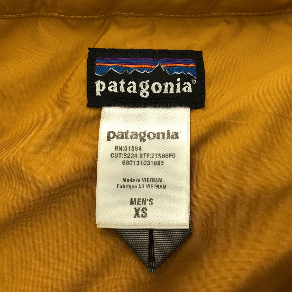 Patagonia / 파타고니아 | Slingshot Down Jacket 다운 재킷 | S | 회색 / 겨자 | 남성