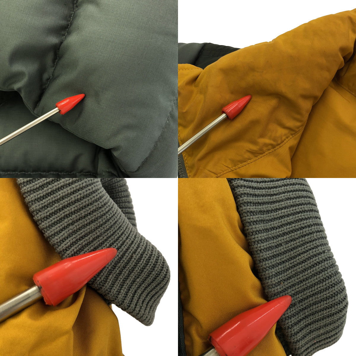 Patagonia / 파타고니아 | Slingshot Down Jacket 다운 재킷 | S | 회색 / 겨자 | 남성
