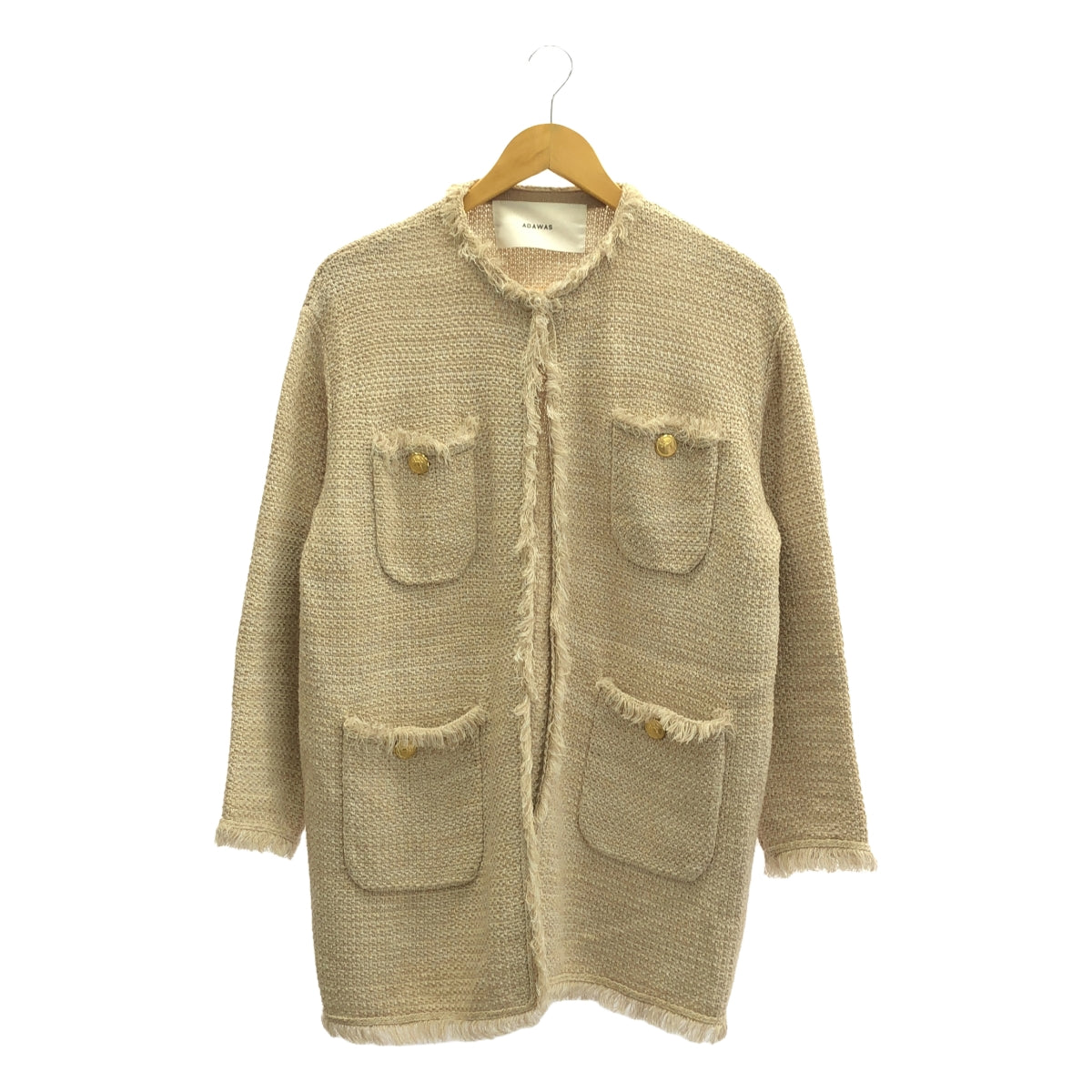 ADAWAS / Ada Wath | No-collar tweed jacket | F | Women's