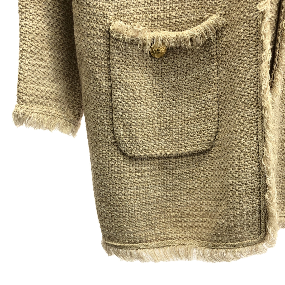 ADAWAS / Ada Wath | No-collar tweed jacket | F | Women's