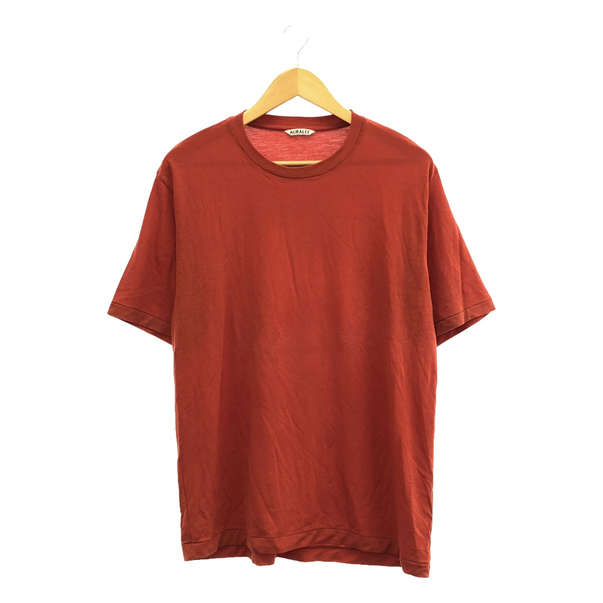 AURALEE / オーラリー | 2023SS | SUPER SOFT WOOL JERSEY TEE / ウールジャージー Tシャツ カットソー | 3 | オレンジ | メンズ