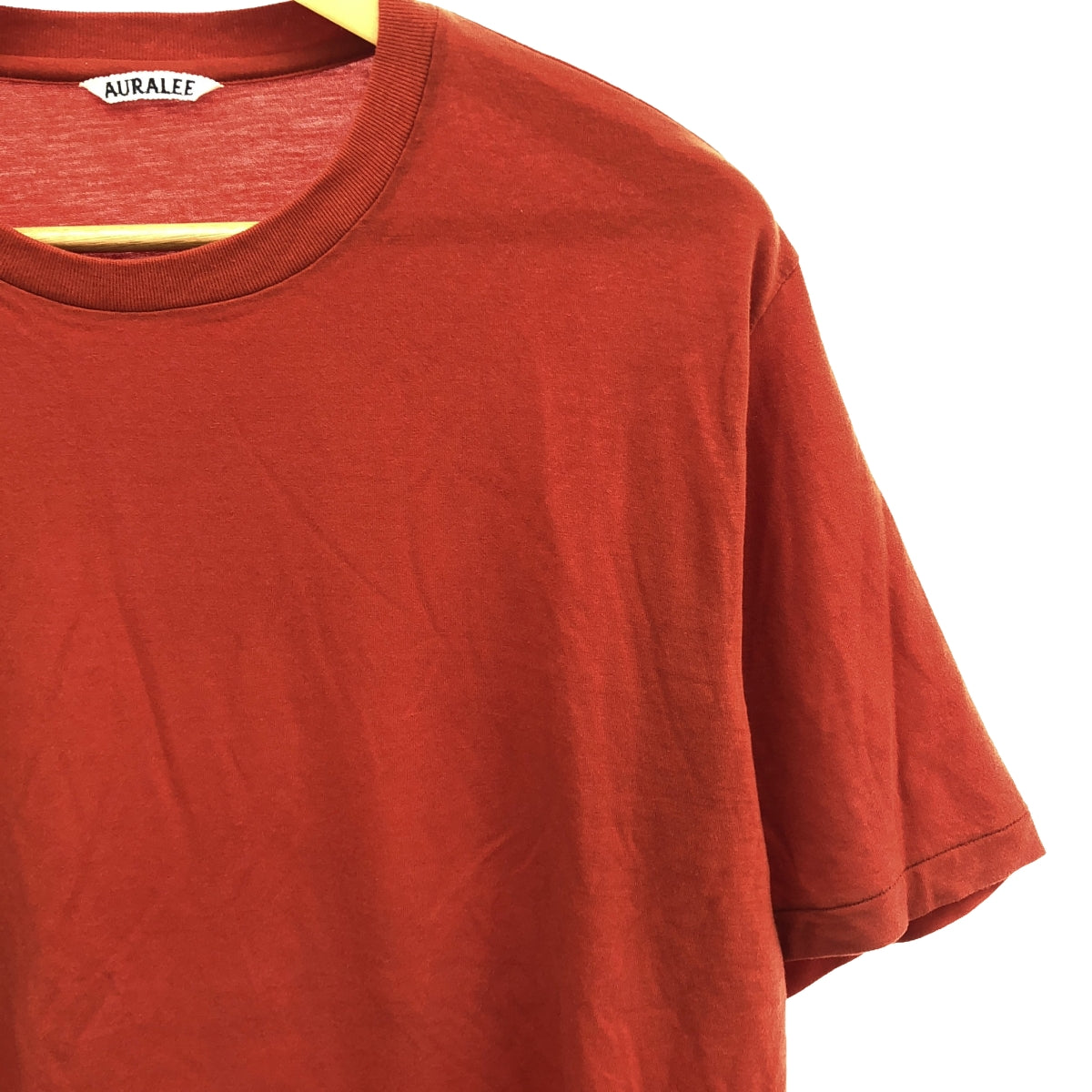 AURALEE / オーラリー | 2023SS | SUPER SOFT WOOL JERSEY TEE / ウールジャージー Tシャツ カットソー | 3 | オレンジ | メンズ