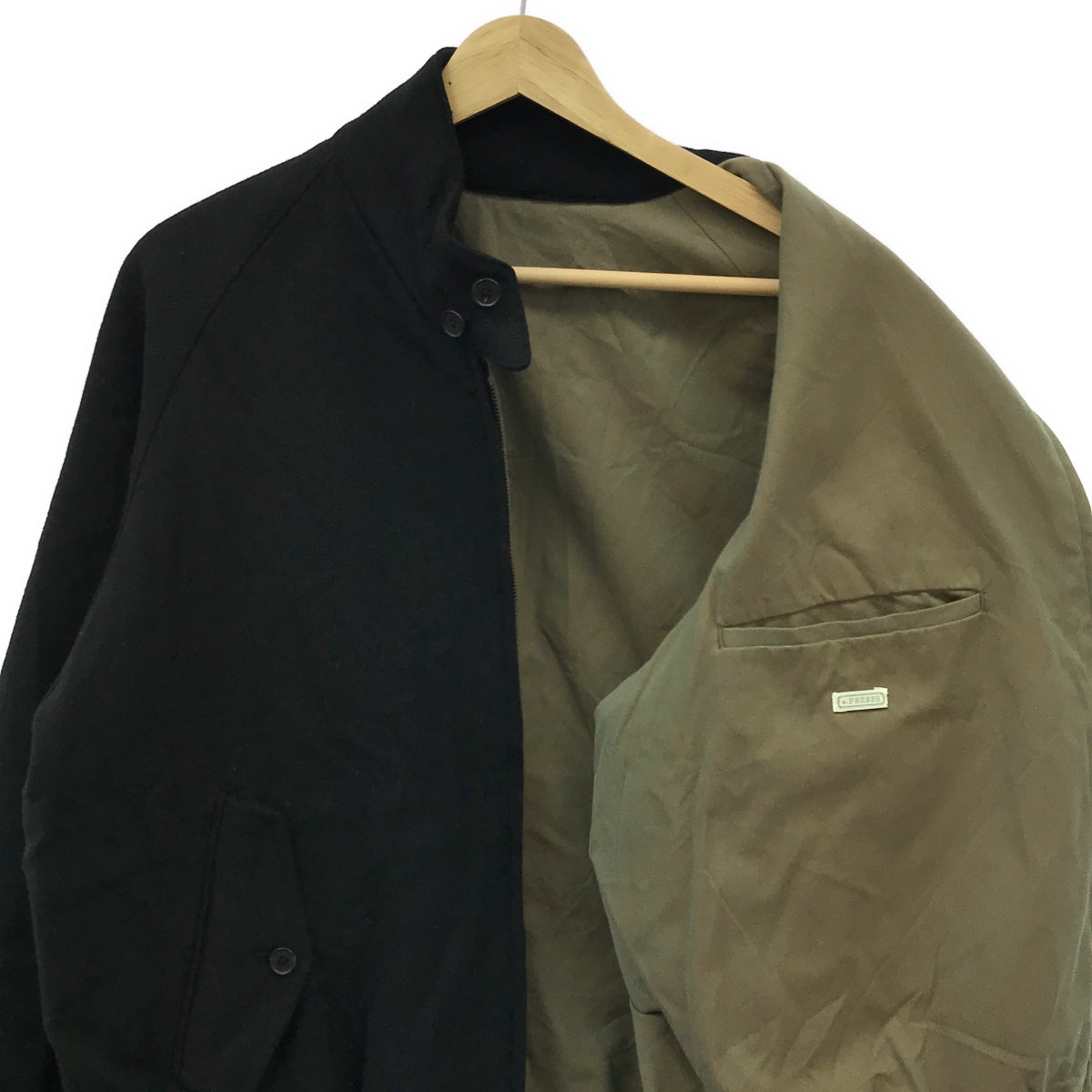 A.PRESSE / アプレッセ | 2024AW | Tweed Harrington Jacket ツイード ハリントン ジャケット | 1 | ブラック | メンズ