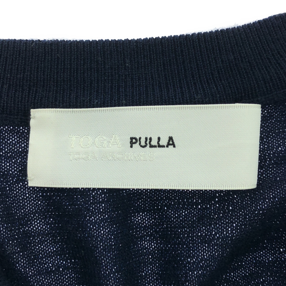 TOGA PULLA / トーガプルラ | High gauge knit cardigan カーディガン | 36 | ネイビー | レディース
