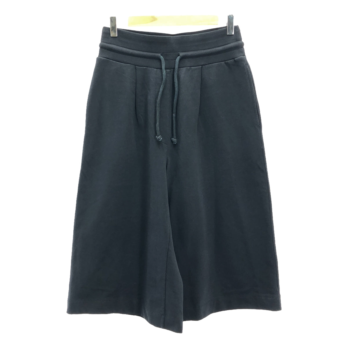 DRIES VAN NOTEN / ドリスヴァンノッテン | コットン ドローストリング スウェット ワイド パンツ | S | ブラック | レディース