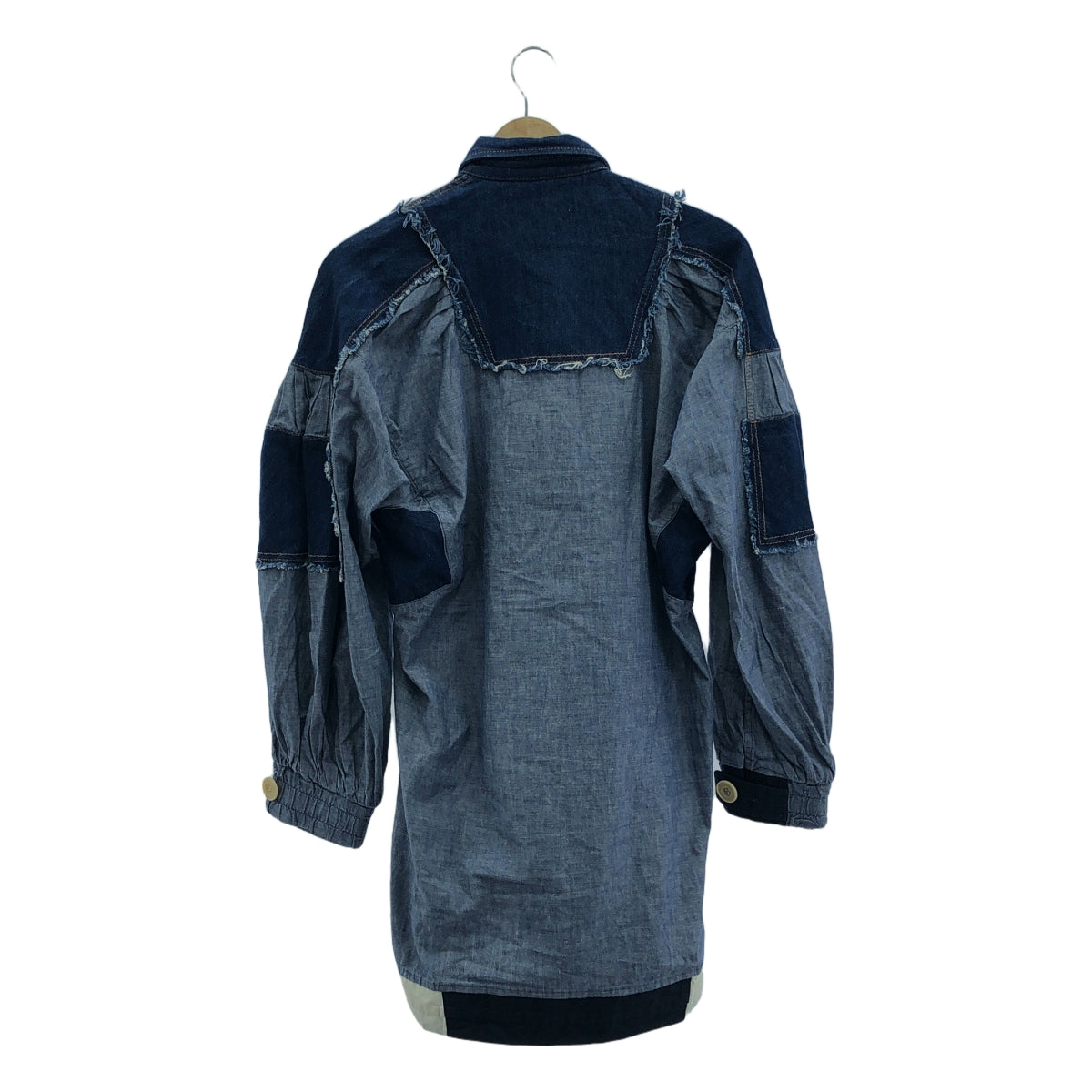 sacai | Denim cut-off shirt dress | 1 | Women's