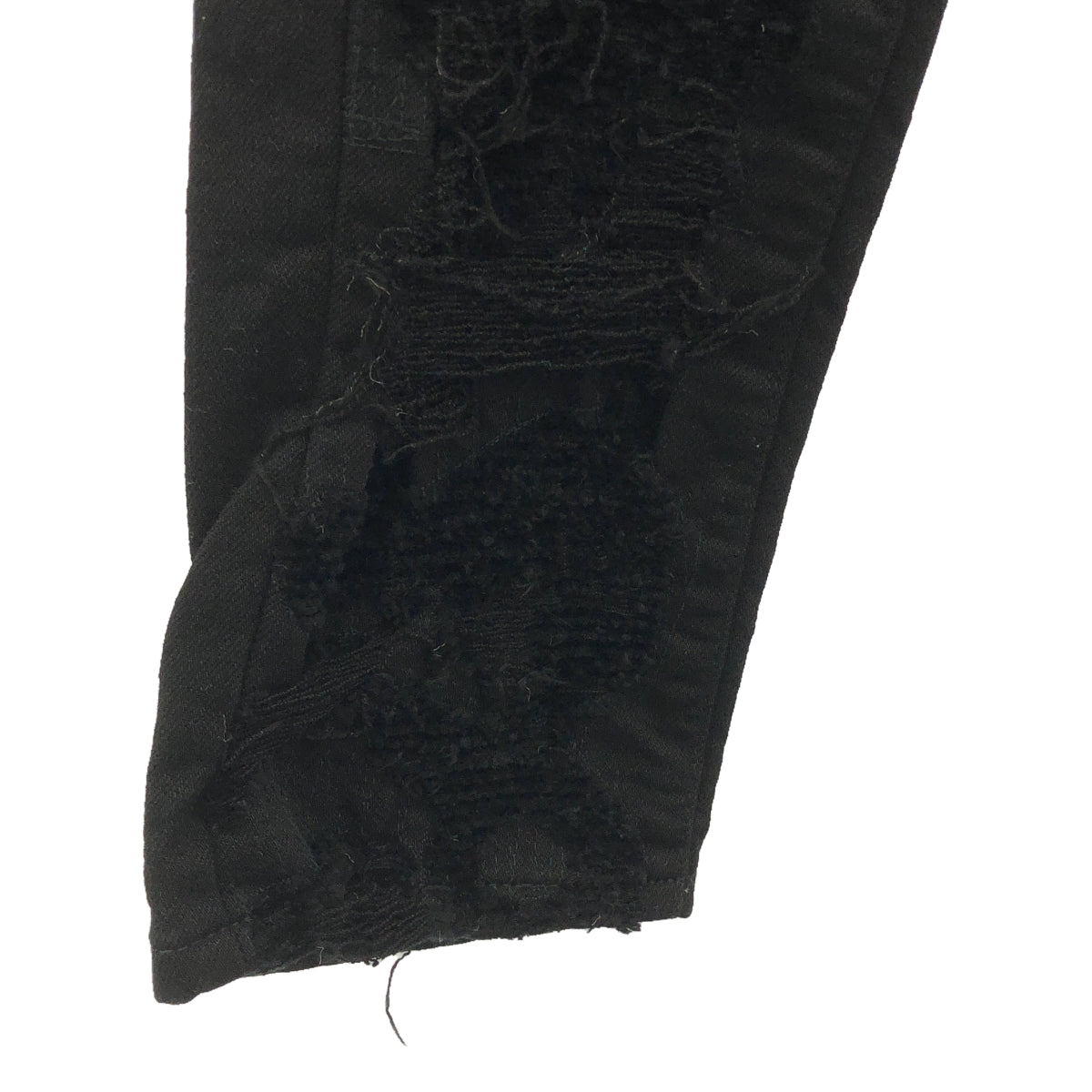 JUNYA WATANABE COMME des GARCONS / ジュンヤワタナベ | 2018SS | ダメージ デザイン デニムパンツ | S | ブラック | レディース