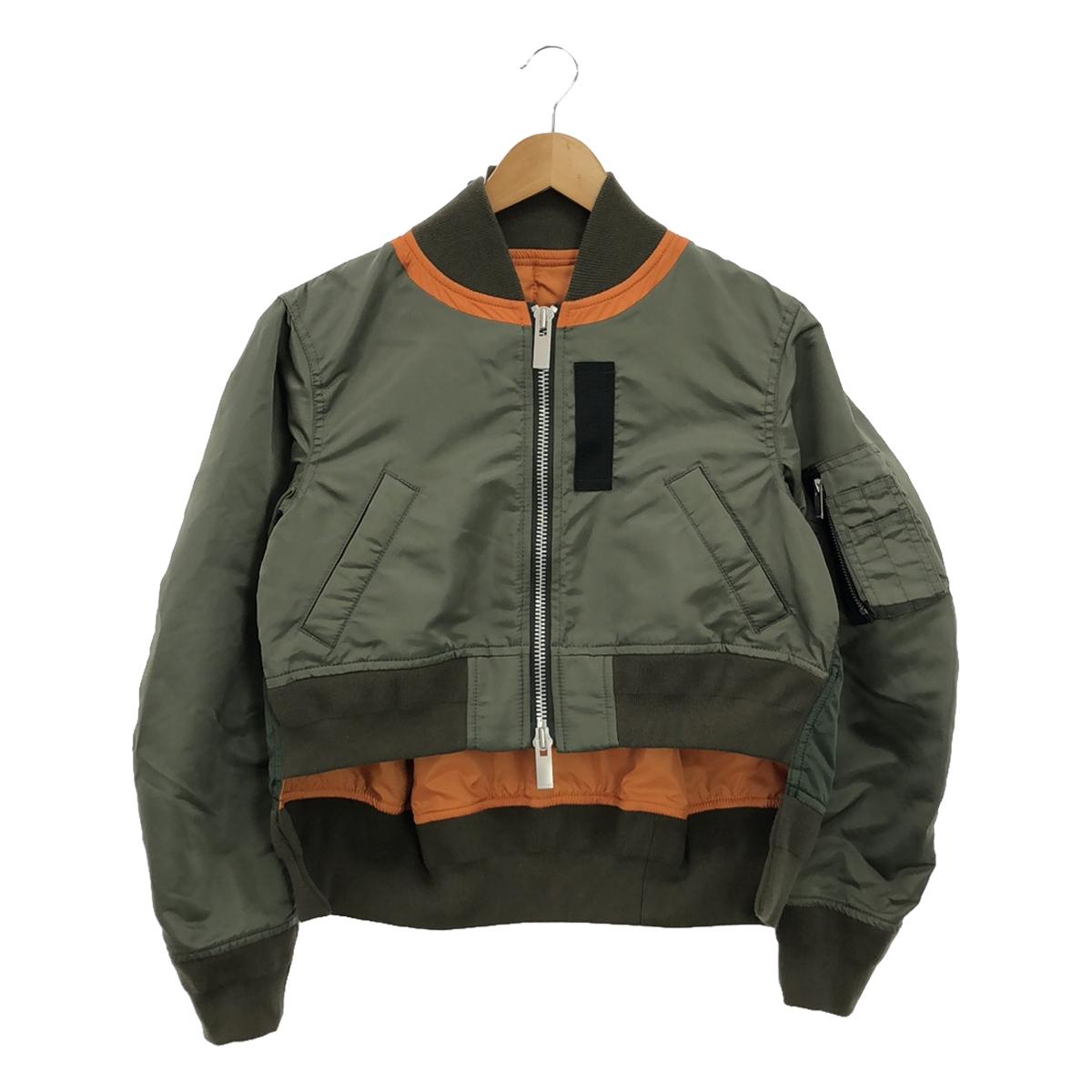 sacai / サカイ | Nylon Twill Blouson ナイロンツイル MA-1 クロップド ボンバージャケット | 2 | レ – KLD