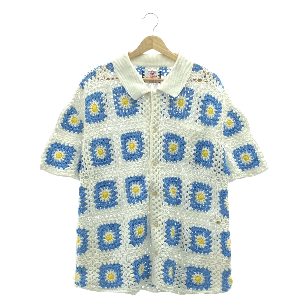 SON OF THE CHEESE / 사노바 치즈 | 2023SS | Flower Knit Shirt 꽃 니트 폴로 셔츠 | M | 남성