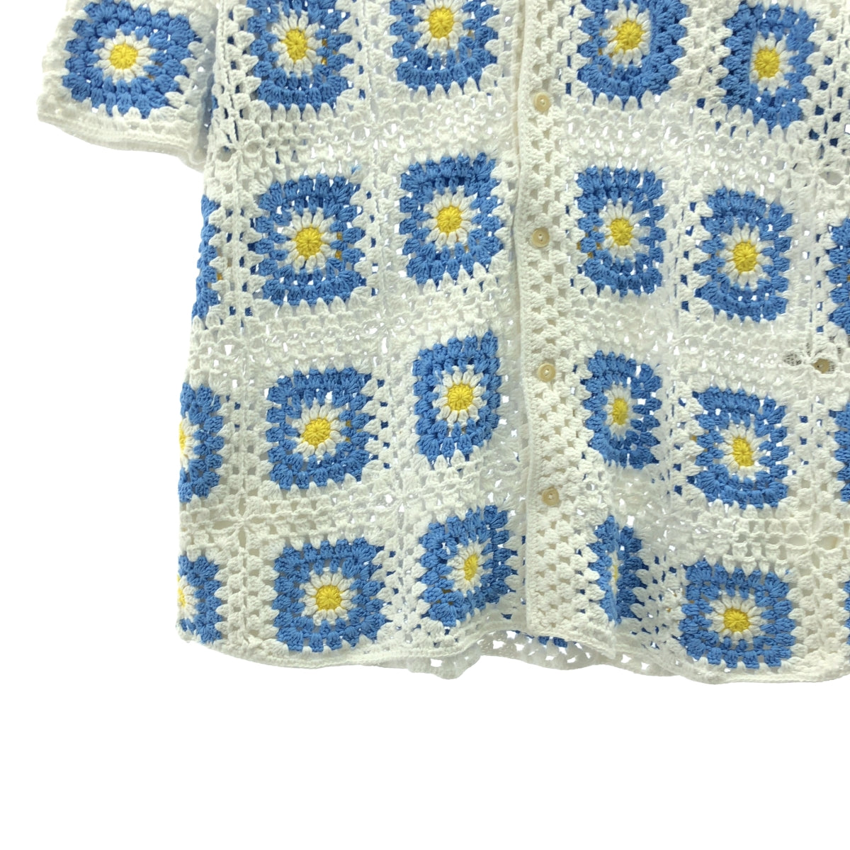 SON OF THE CHEESE / 사노바 치즈 | 2023SS | Flower Knit Shirt 꽃 니트 폴로 셔츠 | M | 남성