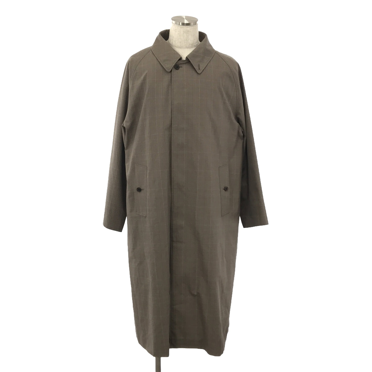 【美品】 LENO / リノ | 2021AW | BAL COLLAR COAT ウール バルカラー ステンカラーコート | 3 | グレンチェック  | メンズ