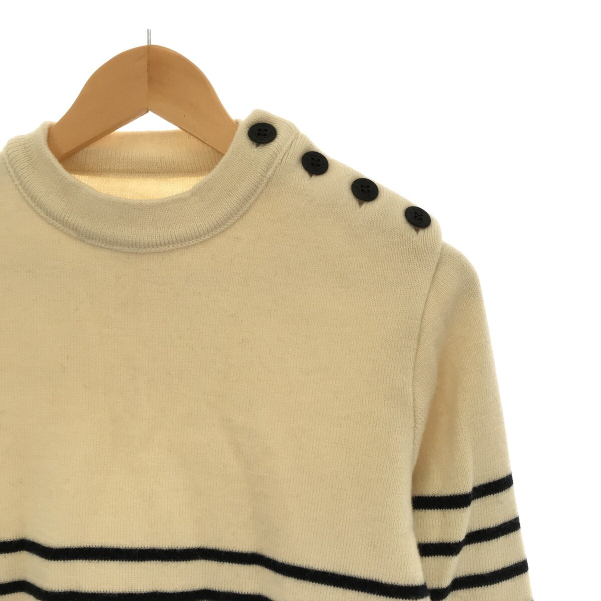 SULTANWASH / 술탄 워시 | 테두리 니트 | 46 | 화이트/네이비 | 남성