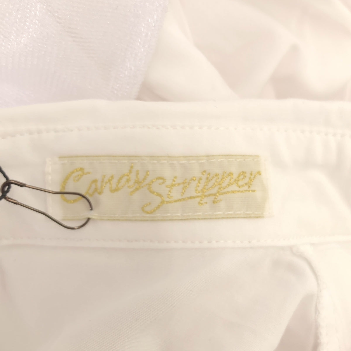 糖果脫衣舞孃 / 糖果脫衣舞孃 | CAMI DOCKING SHIRT ONE-PIECE / 薄紗緊身胸衣分層襯衫式連身裙 | 2 |白色 |女性的