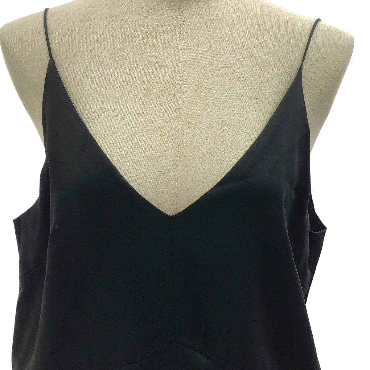 BACCA / 바카 | 소프트 새틴 캐미솔 원피스 | 36 | 블랙 | 여성