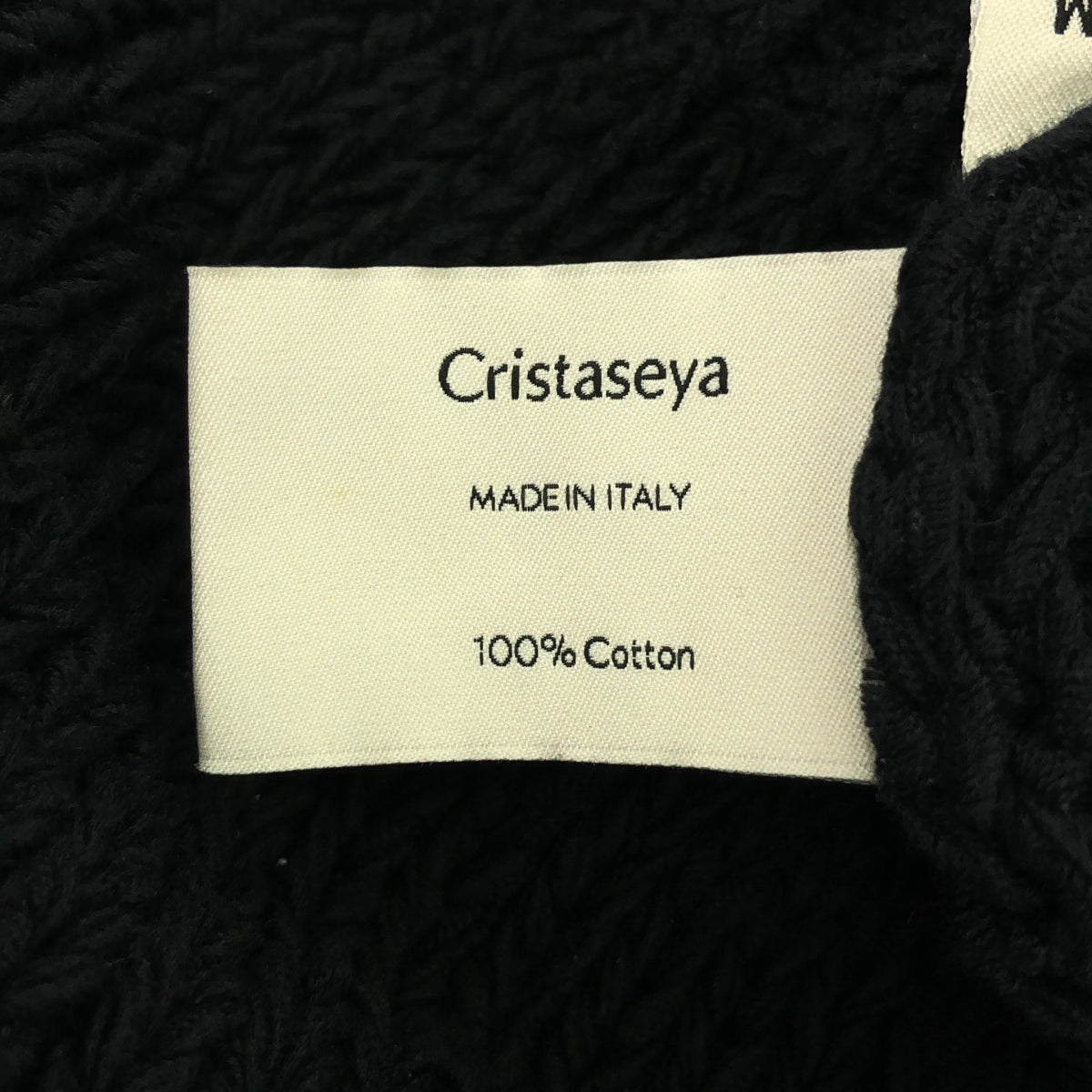 Cristaseya / クリスタセヤ | コットン ローゲージ クルーネック ニット | M | メンズ