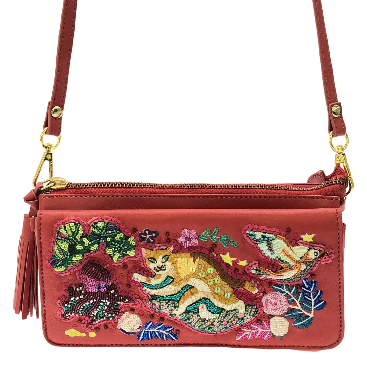 Higuchi Yuko / ヒグチユウコ | ボリス雑貨店 / 草原を逃げるボリス / レザー ショルダーバッグ 財布 |