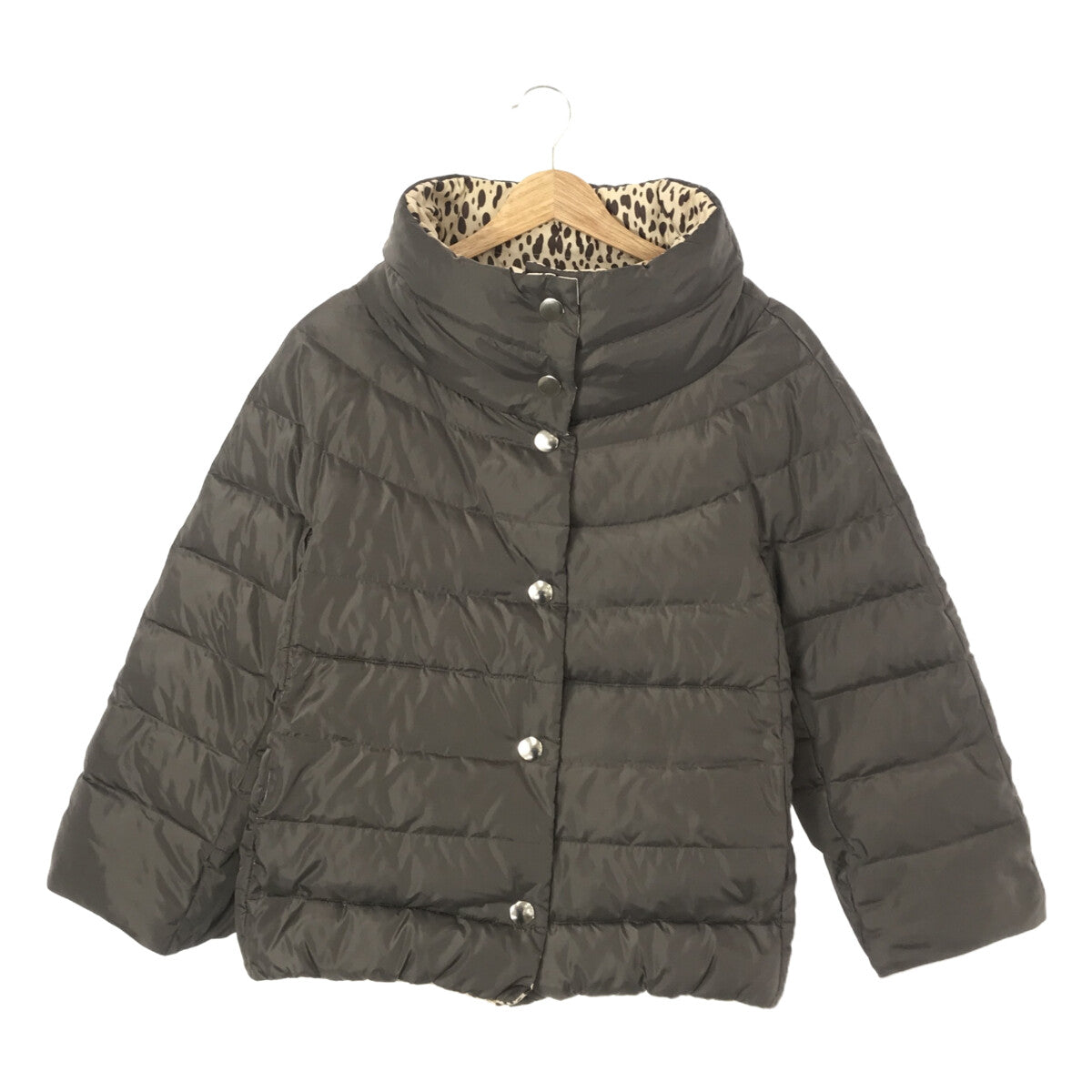 LUCA/LADY LUCK LUCA | Reversible down jacket | Khaki/White/Dark brown |  Women's