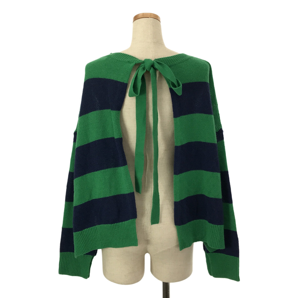 MARNI | 2021SS | Striped back open knit | 42 | Blue/Green | Women's