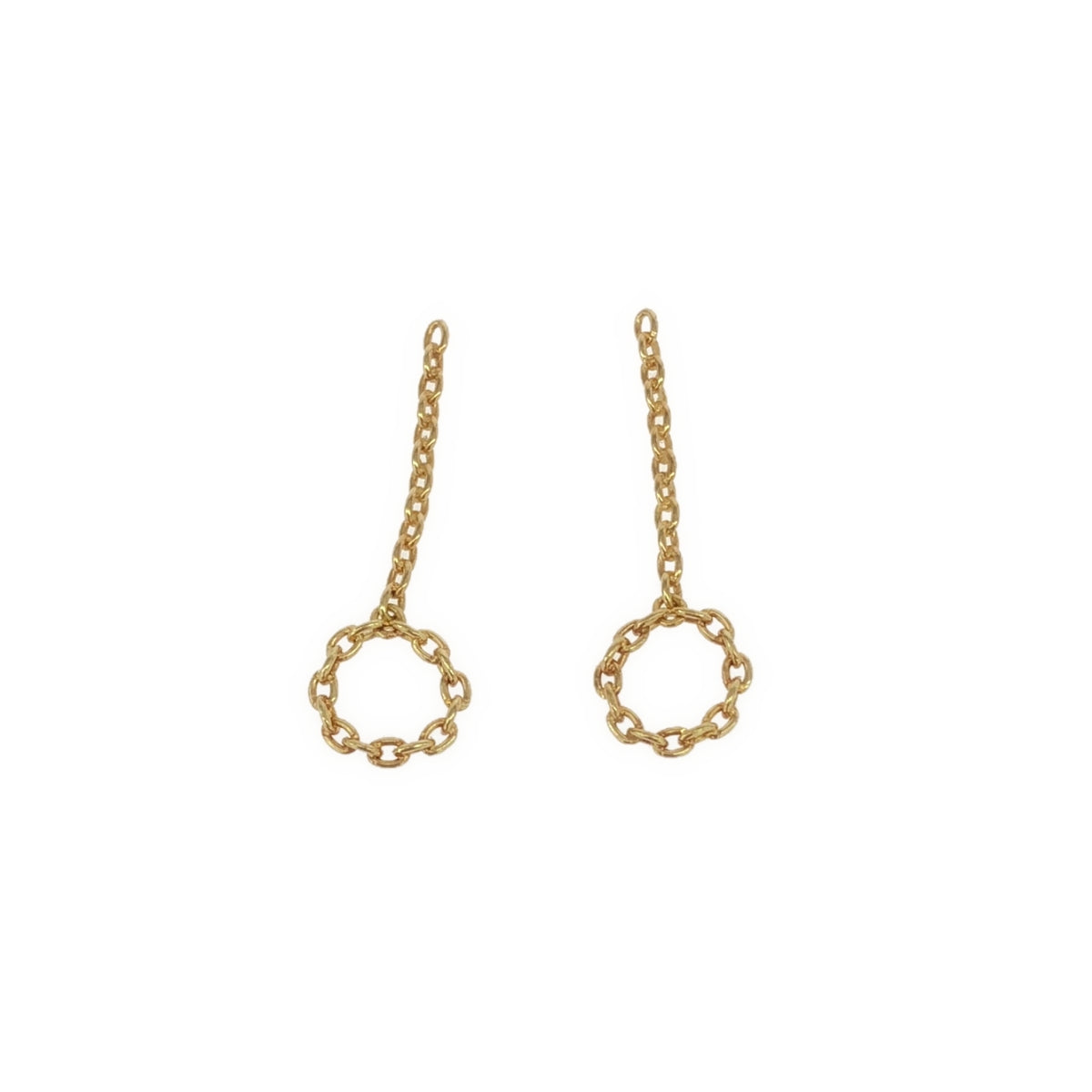 【미품】 Shihara / 시하라 | Chain Earrings 체인 피어싱 K18 | 골드 | 여성