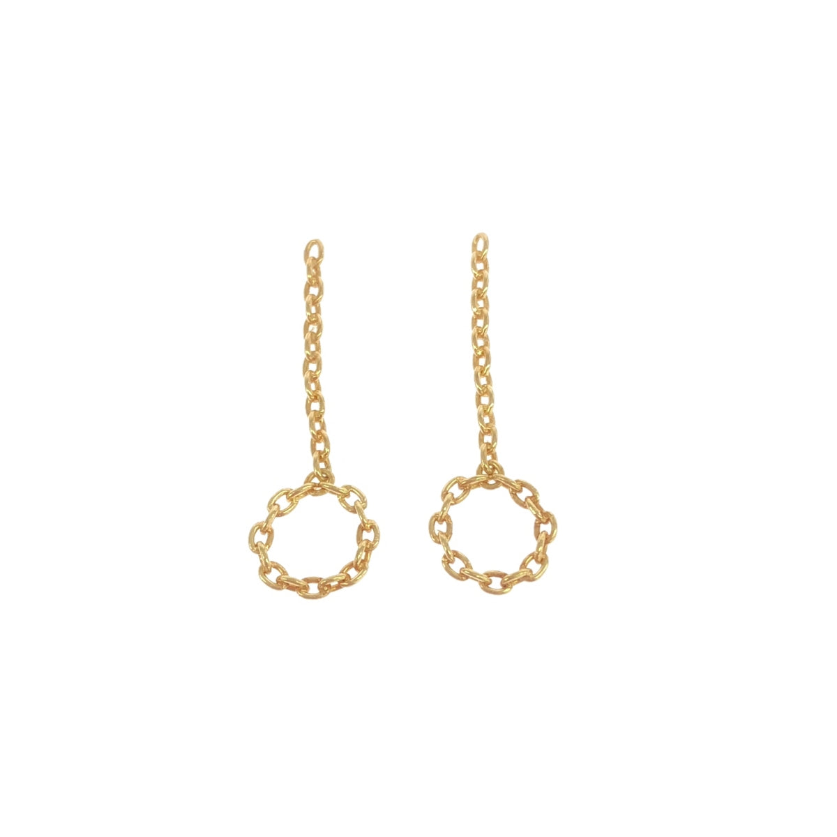 【미품】 Shihara / 시하라 | Chain Earrings 체인 피어싱 K18 | 골드 | 여성