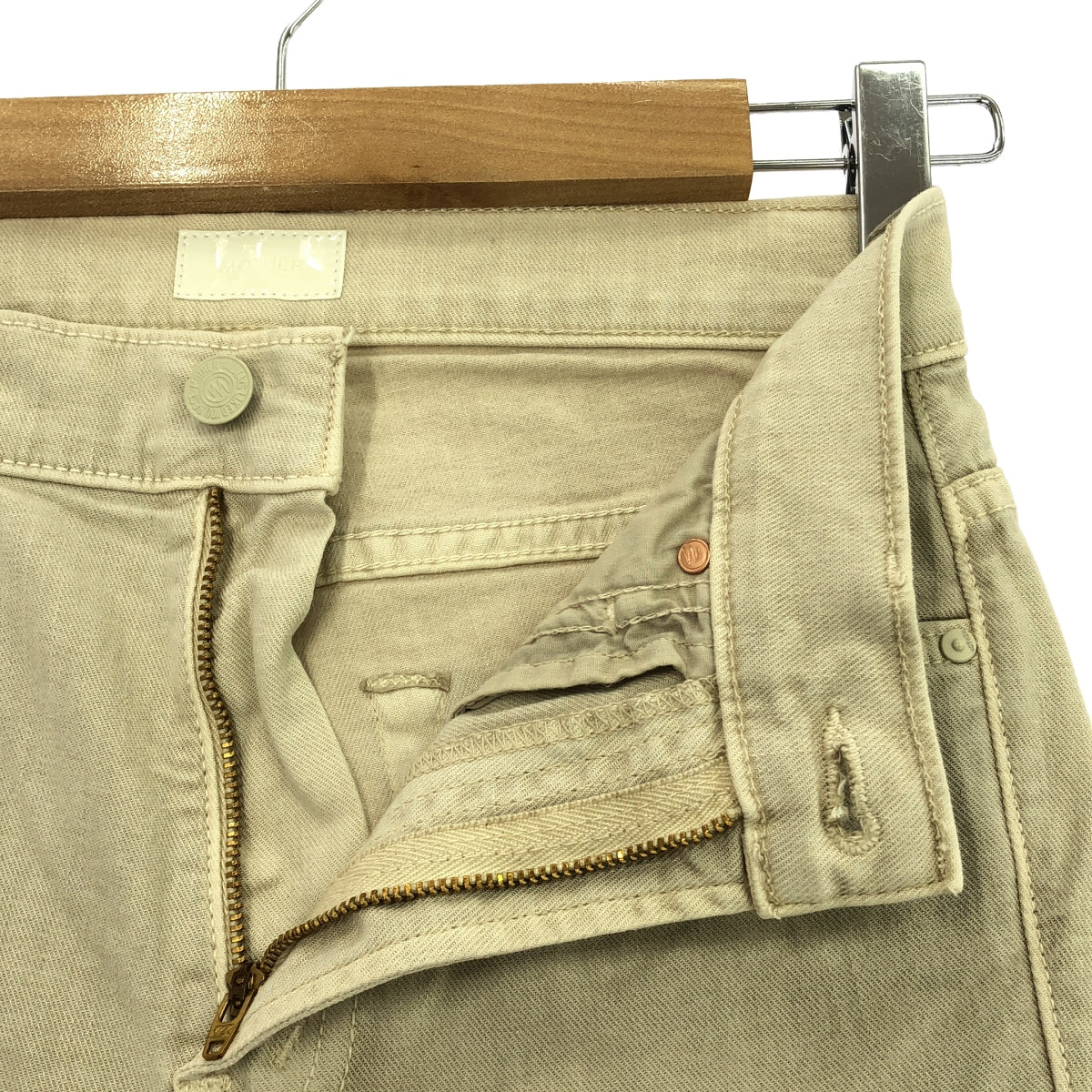 MOTHER / マザー | THE INSIDER CROP STEP FRAY / カットオフ ストレッチ パンツ | 24 | ベージュ | レディース