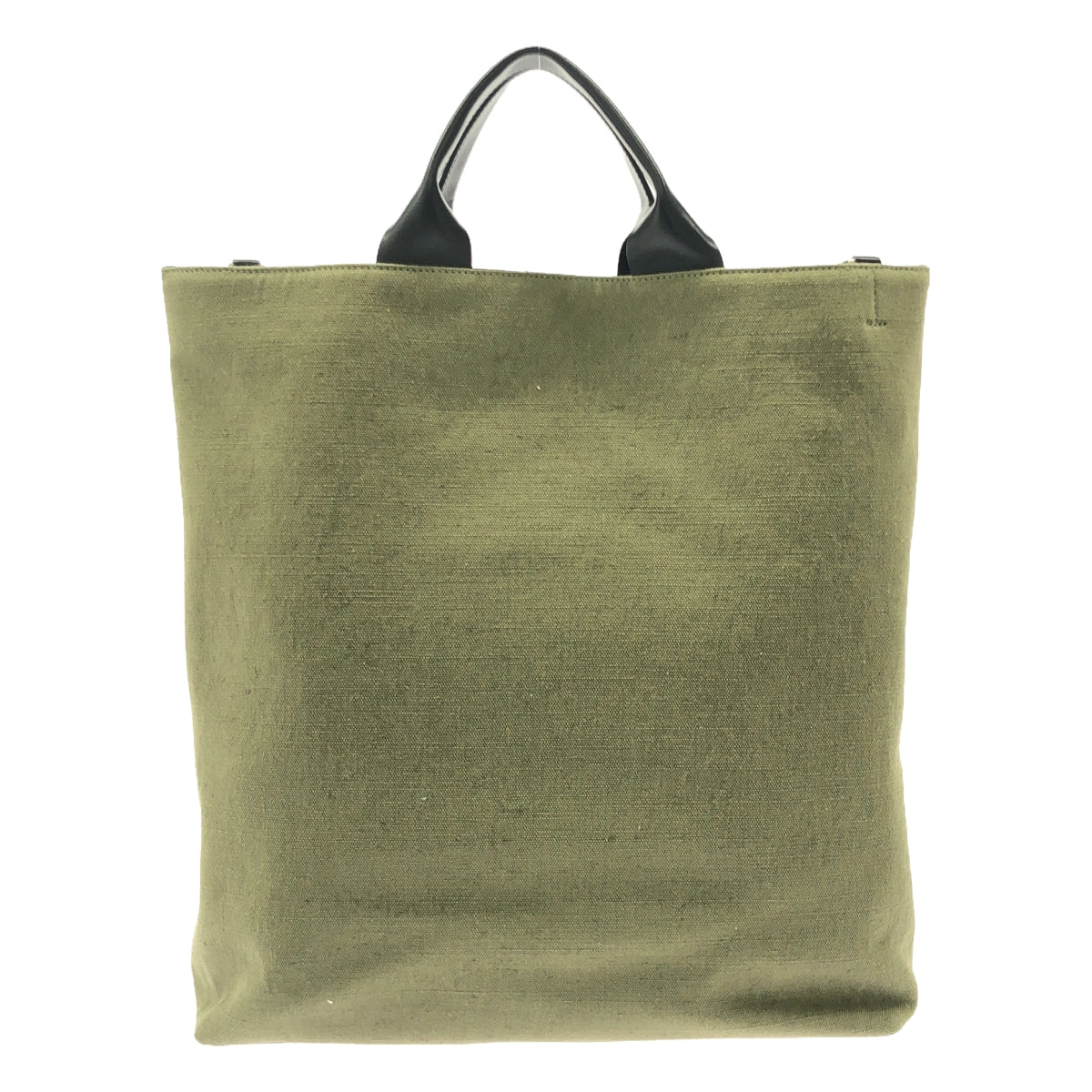 【美品】 JIL SANDER / ジルサンダー | XIAO TOTE MD キャンバス 2way ショルダーバッグ | カーキ/ブラック | レディース