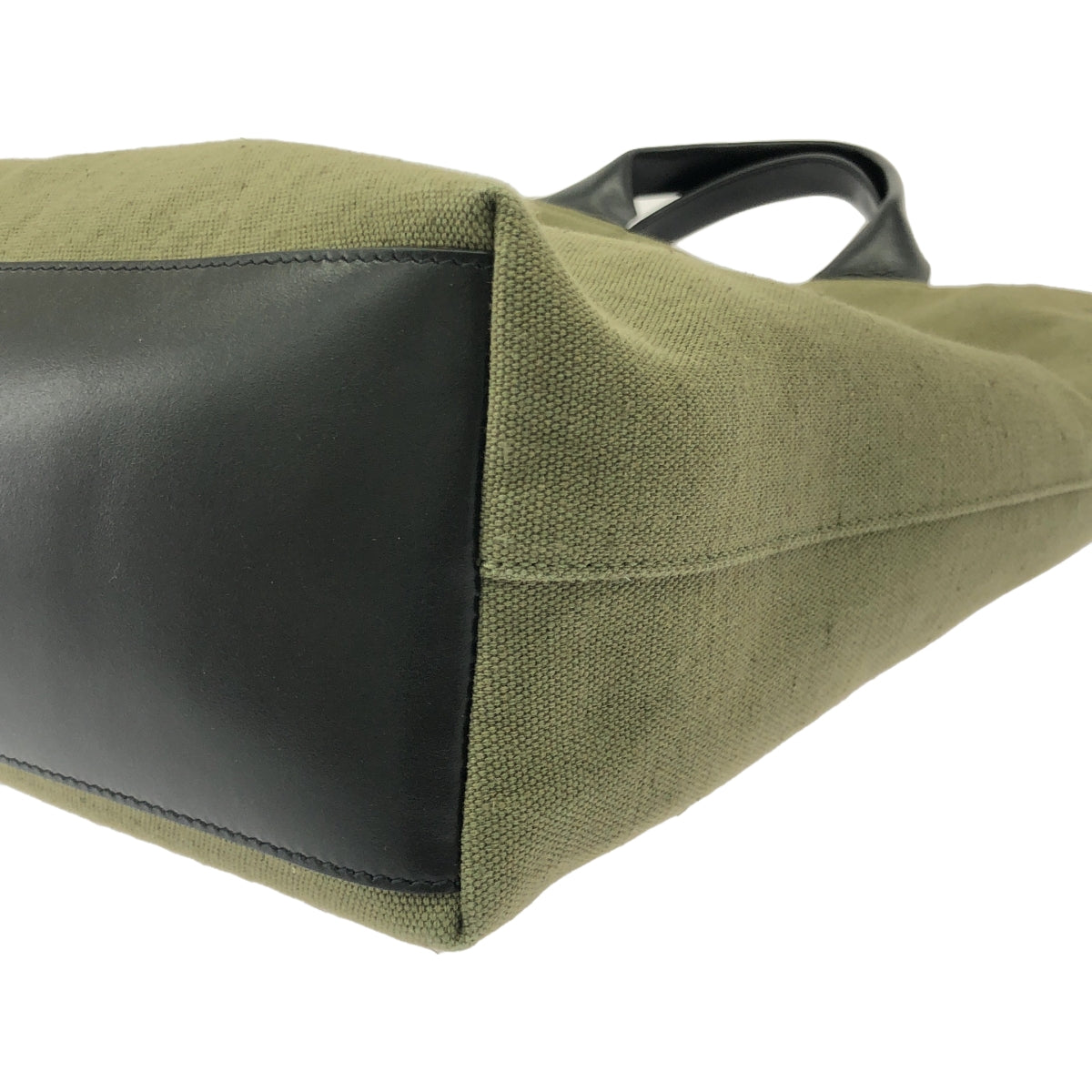 【美品】 JIL SANDER / ジルサンダー | XIAO TOTE MD キャンバス 2way ショルダーバッグ | カーキ/ブラック | レディース