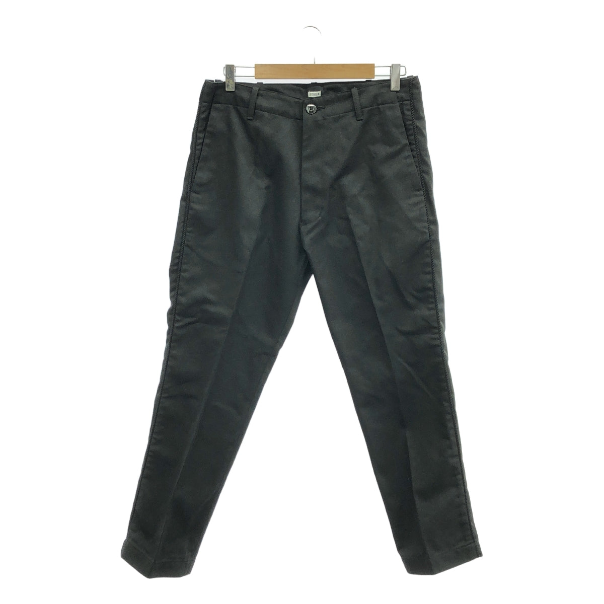 SEQUEL / シークエル | バックロゴ サイドライン チノ ワークパンツ | M | ブラック | メンズ