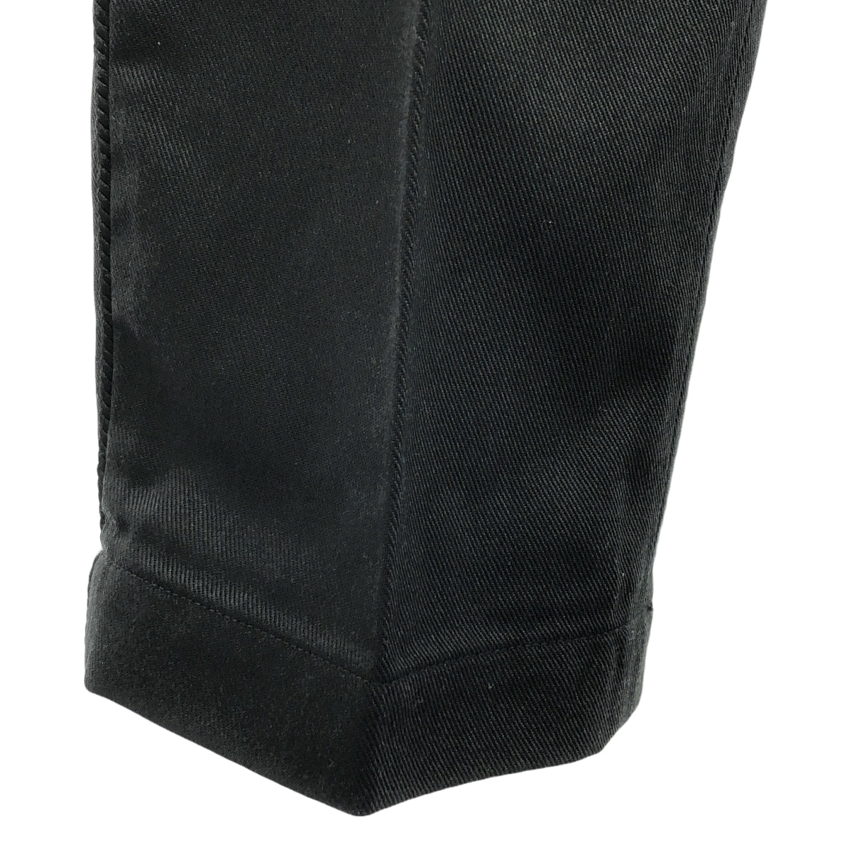 SEQUEL / シークエル | バックロゴ サイドライン チノ ワークパンツ | M | ブラック | メンズ