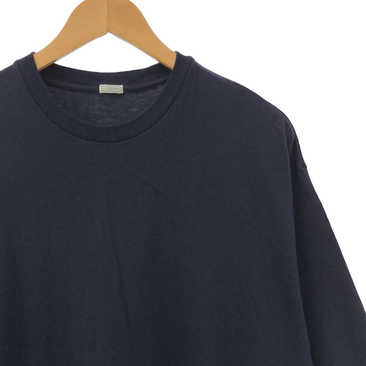 A.PRESSE / アプレッセ | 2024SS | Cashmere Blend S/S T-shirt / カシミヤ ブレンド Tシャツ カットソー | 3 | ネイビー | メンズ