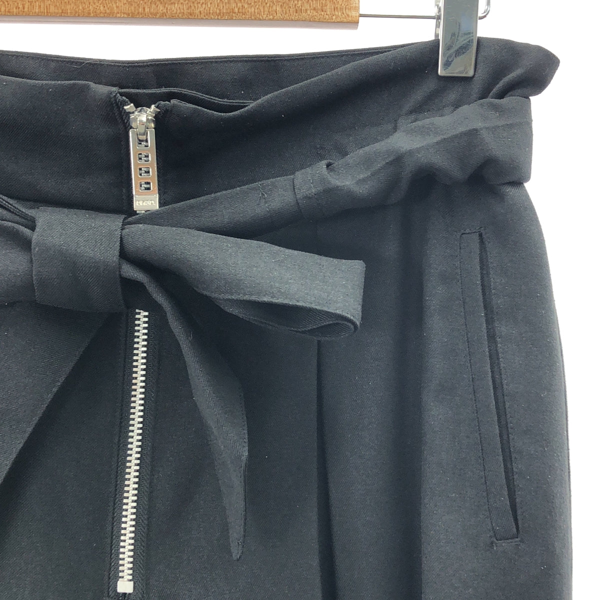 UN3D / 앤슬리드 | 드로스트링 와이드 이지 팬츠 | 38 | 블랙 | 여성