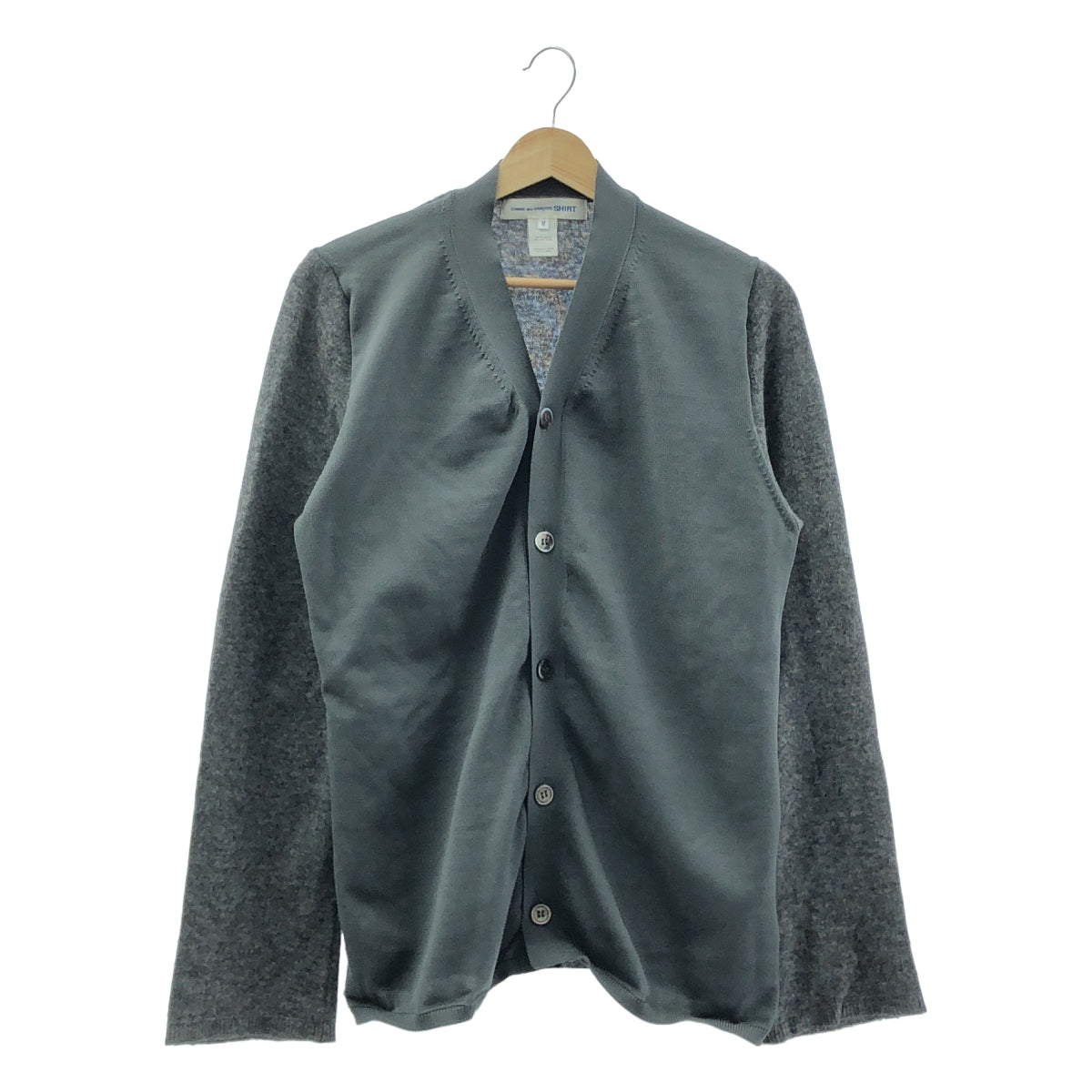 COMME des GARCONS SHIRT / コムデギャルソンシャツ | fully fashioned gauge 12 切替 ニット カーディガン | M | レディース