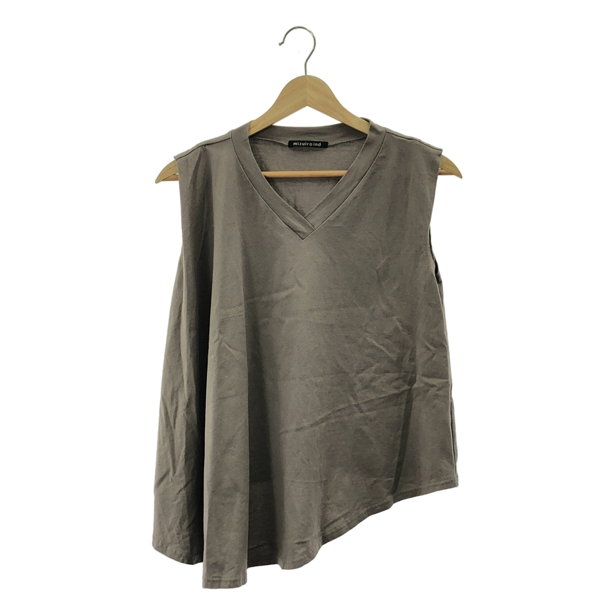 mizuiroind / ミズイロインド | コットン アシンメトリー Tシャツ カットソー | F | グレー | レディース